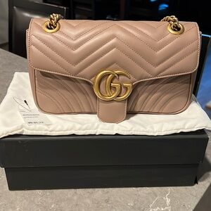 Gucci Beige Leather Crossbody Bag
